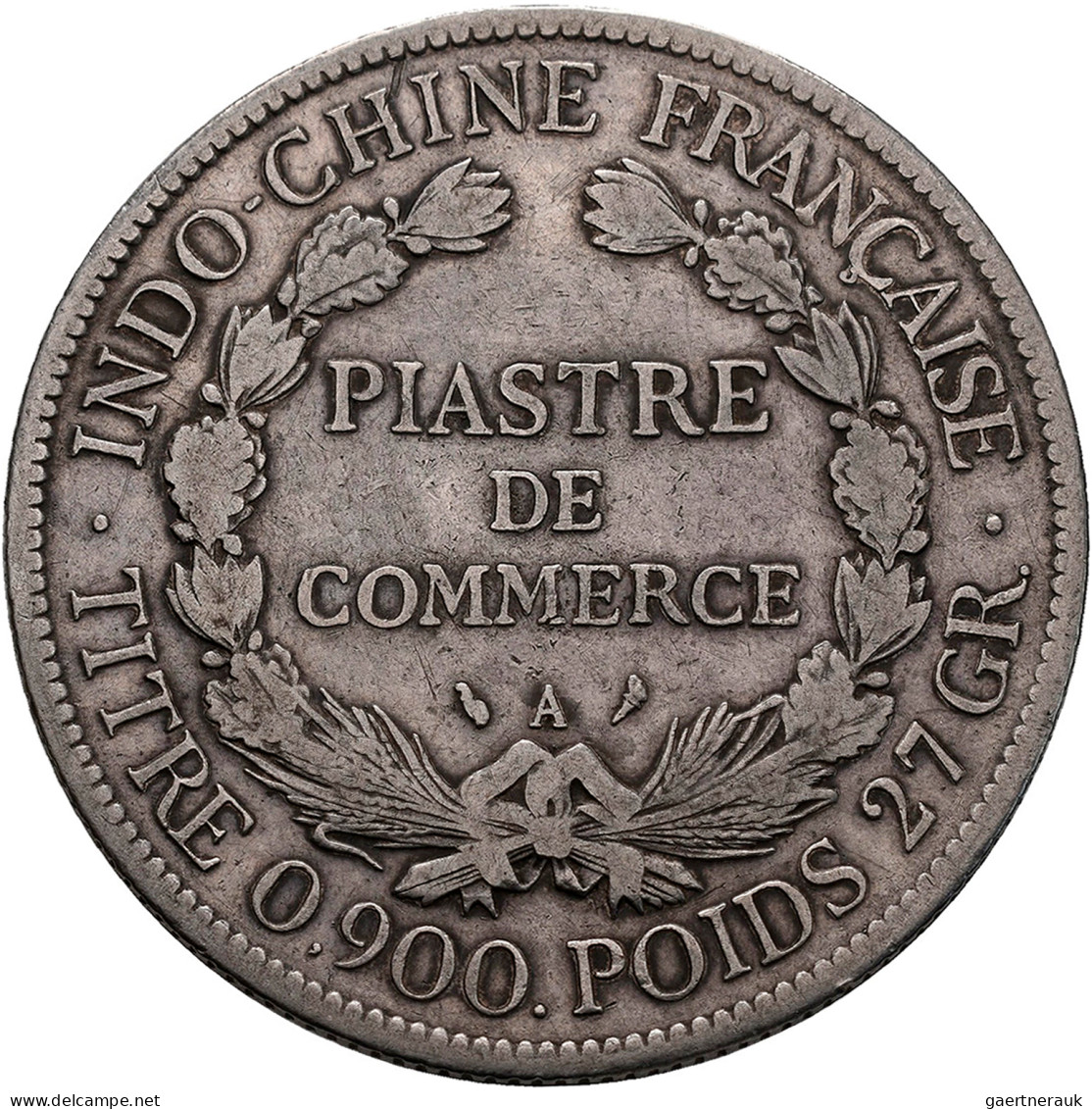 Franz. Indochina: Piaster / Piastre De Commerce 1906 Und 1913, KM# 5a. Kratzer, - Andere & Zonder Classificatie