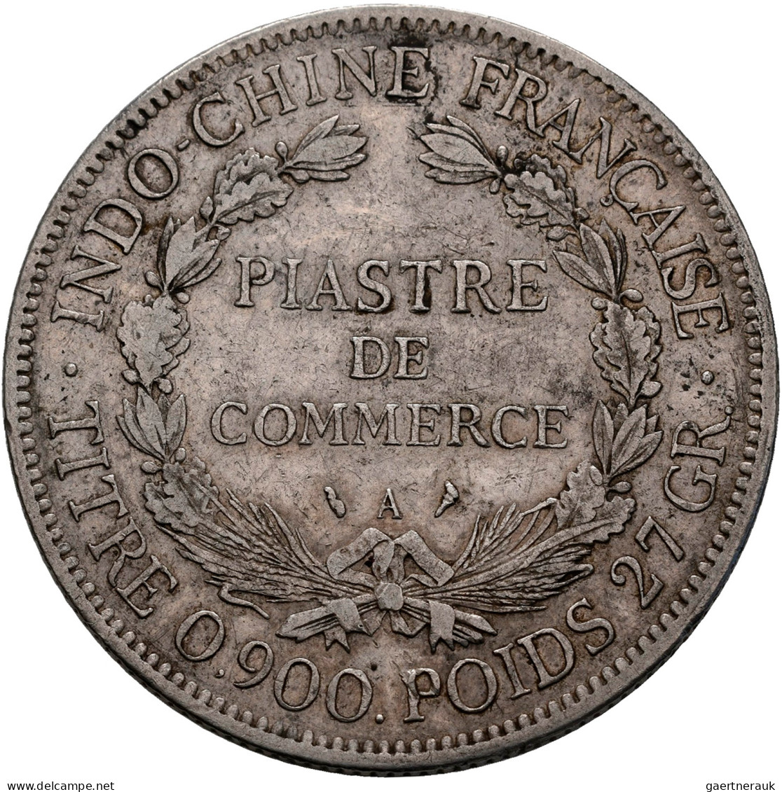 Franz. Indochina: Piaster / Piastre De Commerce 1906 Und 1913, KM# 5a. Kratzer, - Sonstige & Ohne Zuordnung