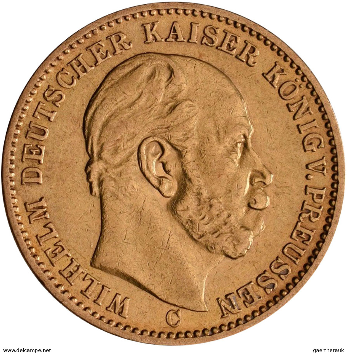 Preußen - Anlagegold: Wilhelm I. 1861-1888: 20 Mark 1874 C, Jaeger 246. 7,91 G, - 5, 10 & 20 Mark Oro