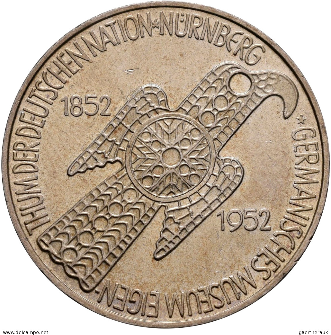 Bundesrepublik Deutschland 1948-2001: 5 DM 1952 D, Germanisches Museum, Jaeger 3 - Otros & Sin Clasificación