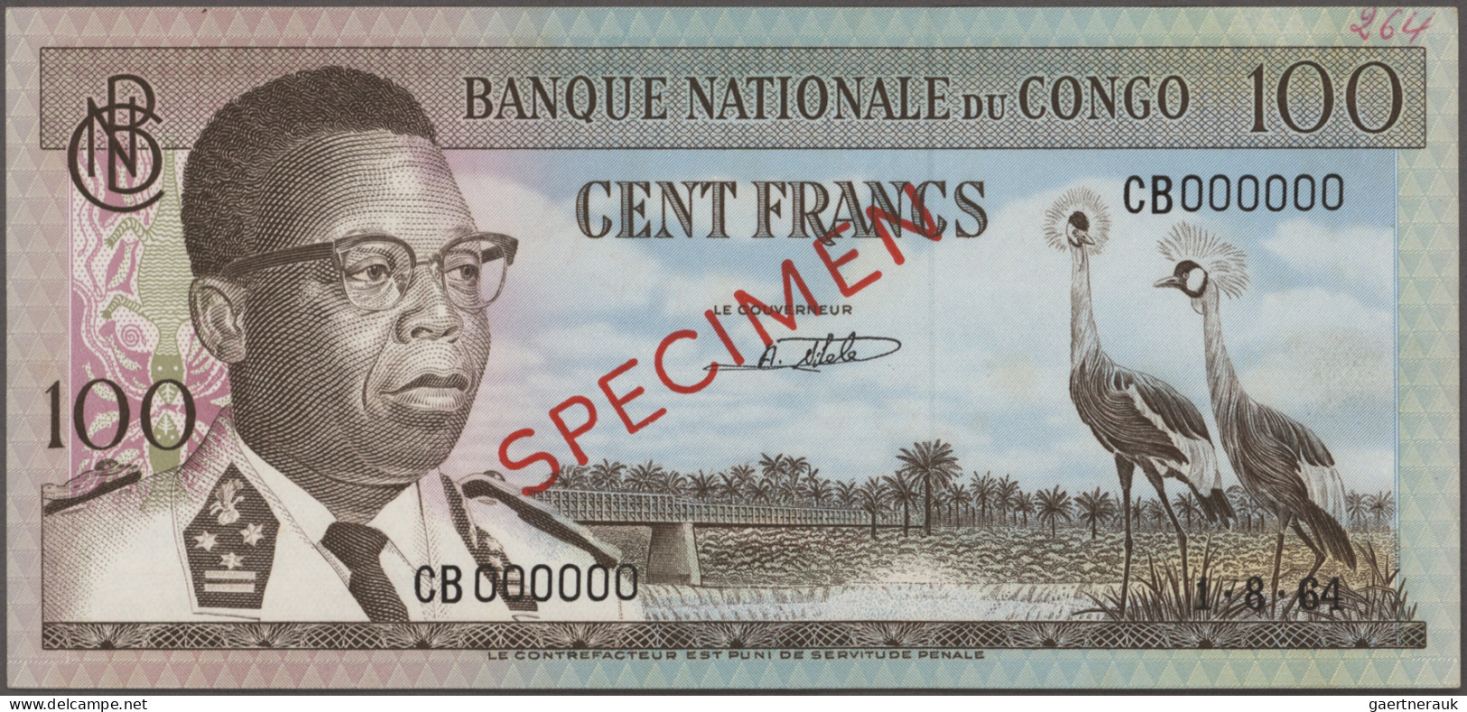 Congo: Banque Nationale Du Congo, Lot With 15 Banknotes, Series 1962-1971, Consi - Non Classificati