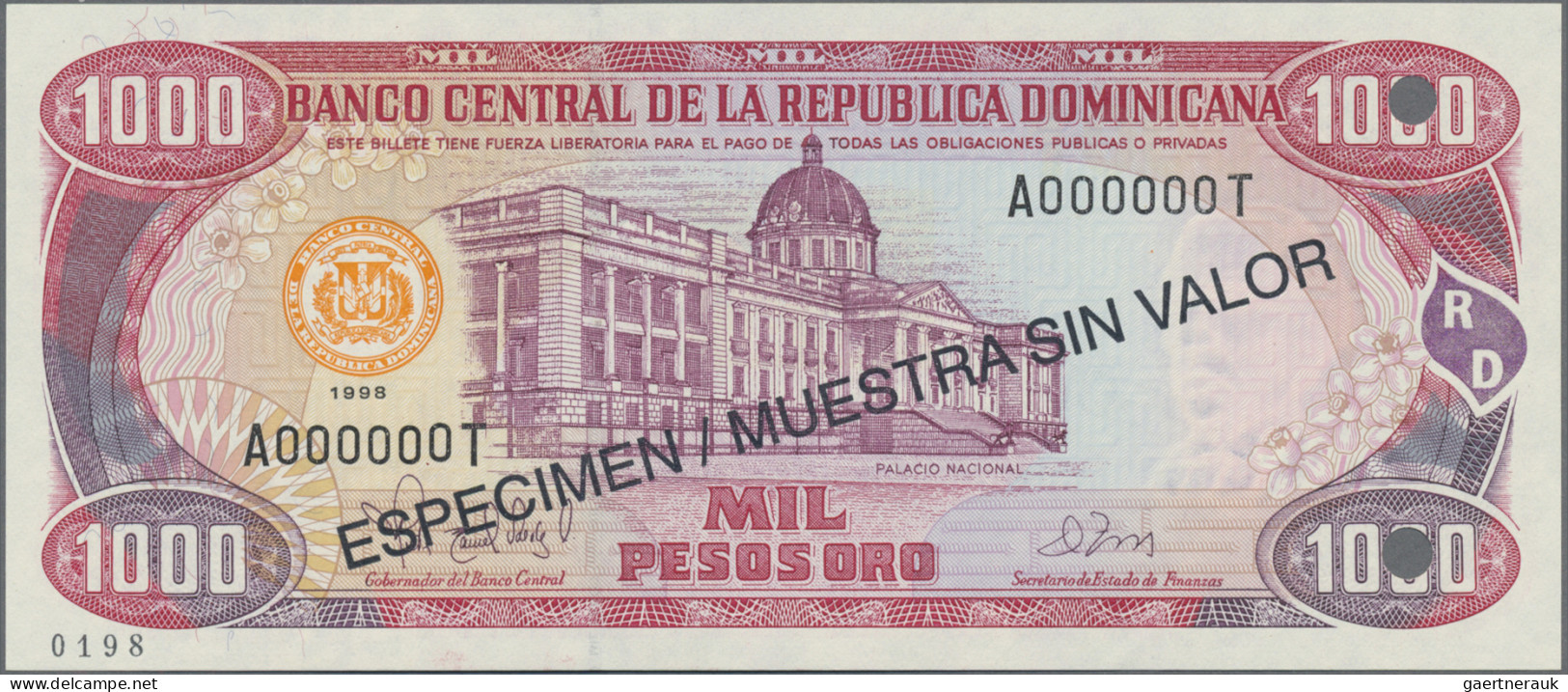 Dominican Republic: Banco Central de la República Dominicana, huge lot with 33 S