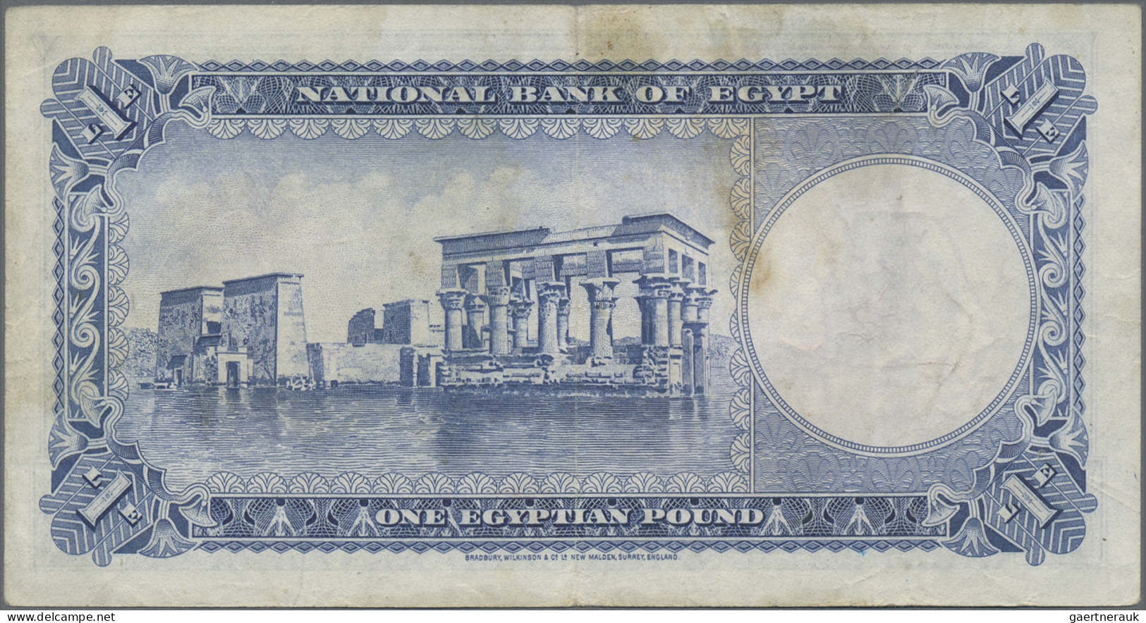 Egypt: National Bank Of Egypt, Pair With 1 Pound 1950 (P.24a, F, Cleaned) And 10 - Egypt