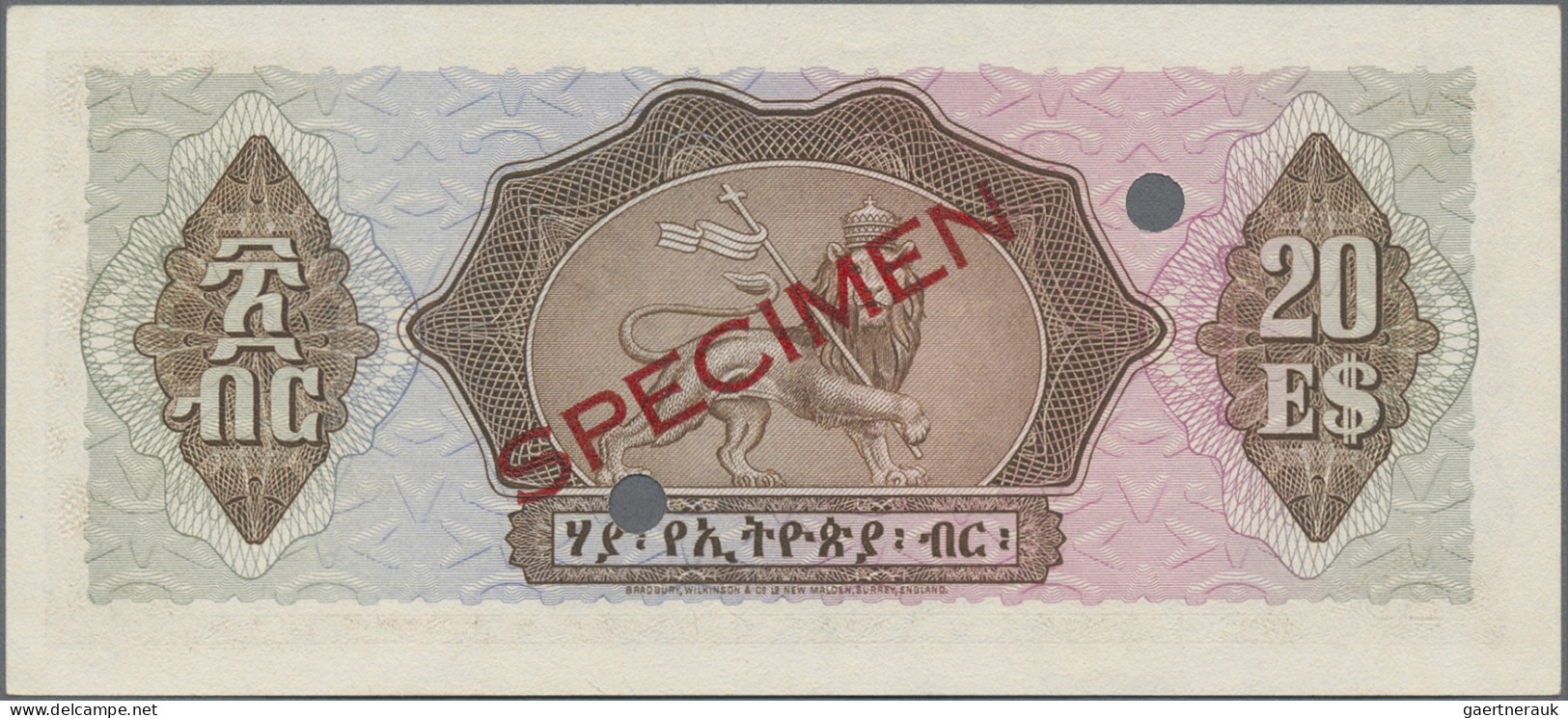 Ethiopia: State Bank Of Ethiopia, Nice Set With 1, 5 And 20 Dollars ND(1961) SPE - Ethiopia