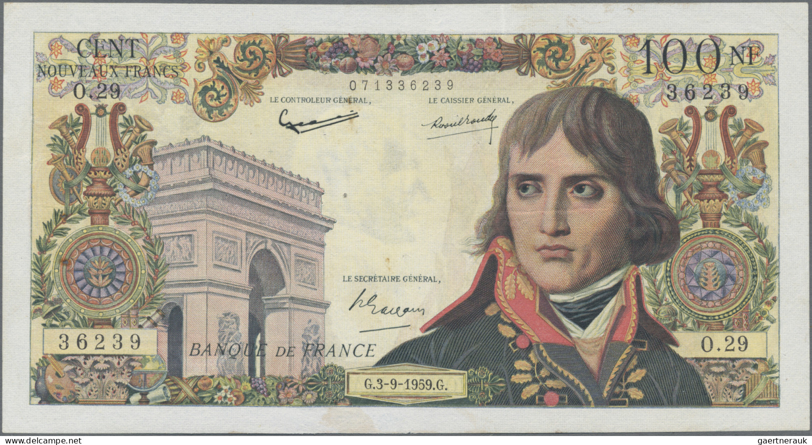 France: Banque De France, Lot With 7 Banknotes, Series 1954-1962, With 2x 500 Fr - 1955-1959 Surchargés En Nouveaux Francs