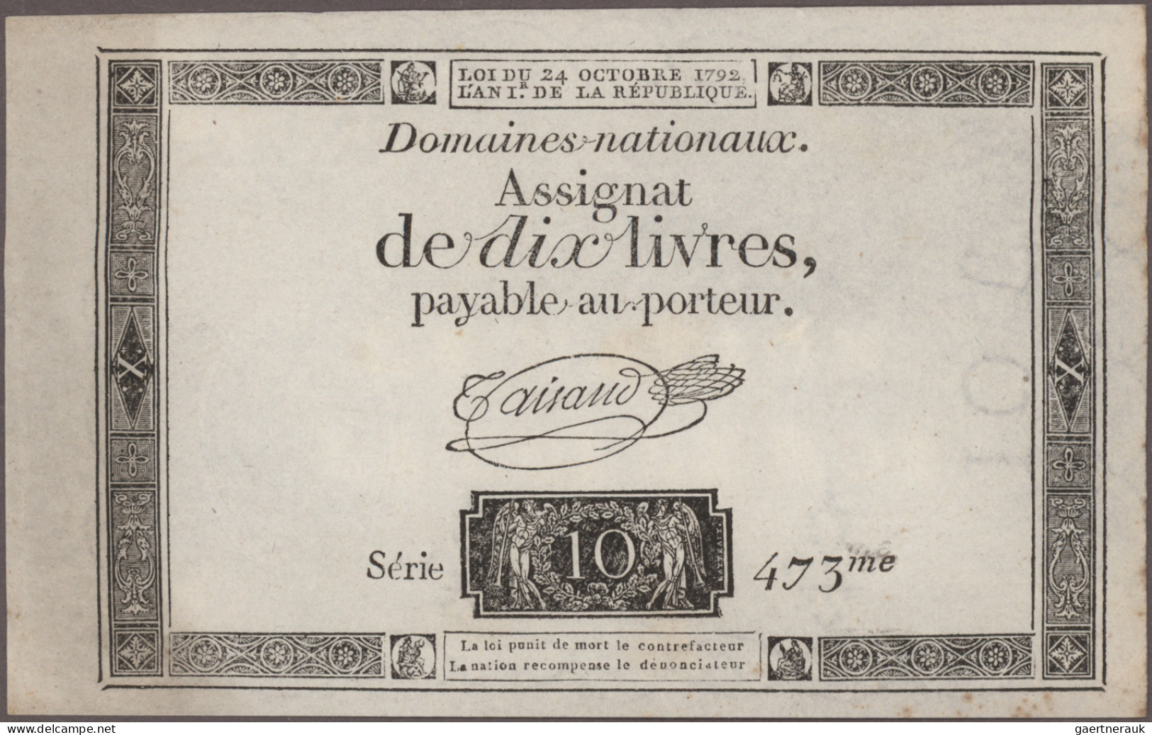 France: Huge Lot With 21 Different French Assignats, Series 1791-1796 And 1 Bank - Autres & Non Classés