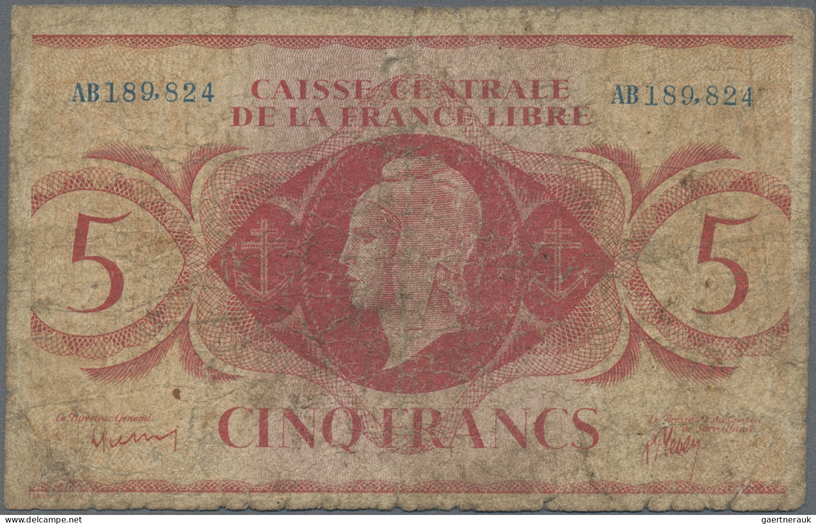 French Equatorial Africa: Afrique Française Libre, Caisse Centrale de la France