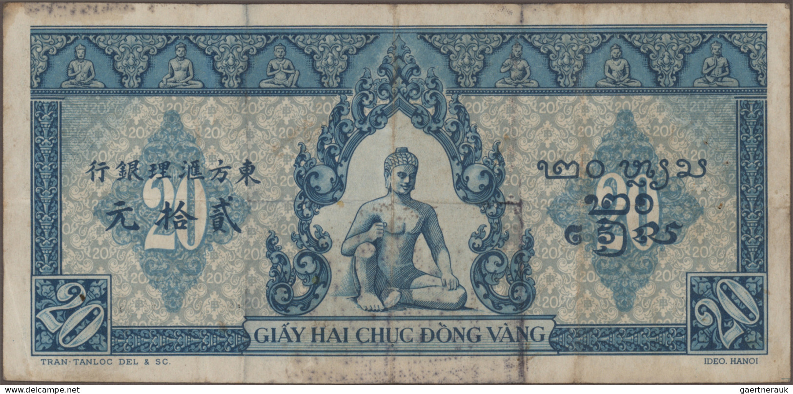 French Indochina - Bank Notes: Banque De L'Indo-Chine, Lot With 16 Banknotes, 1- - Indochine