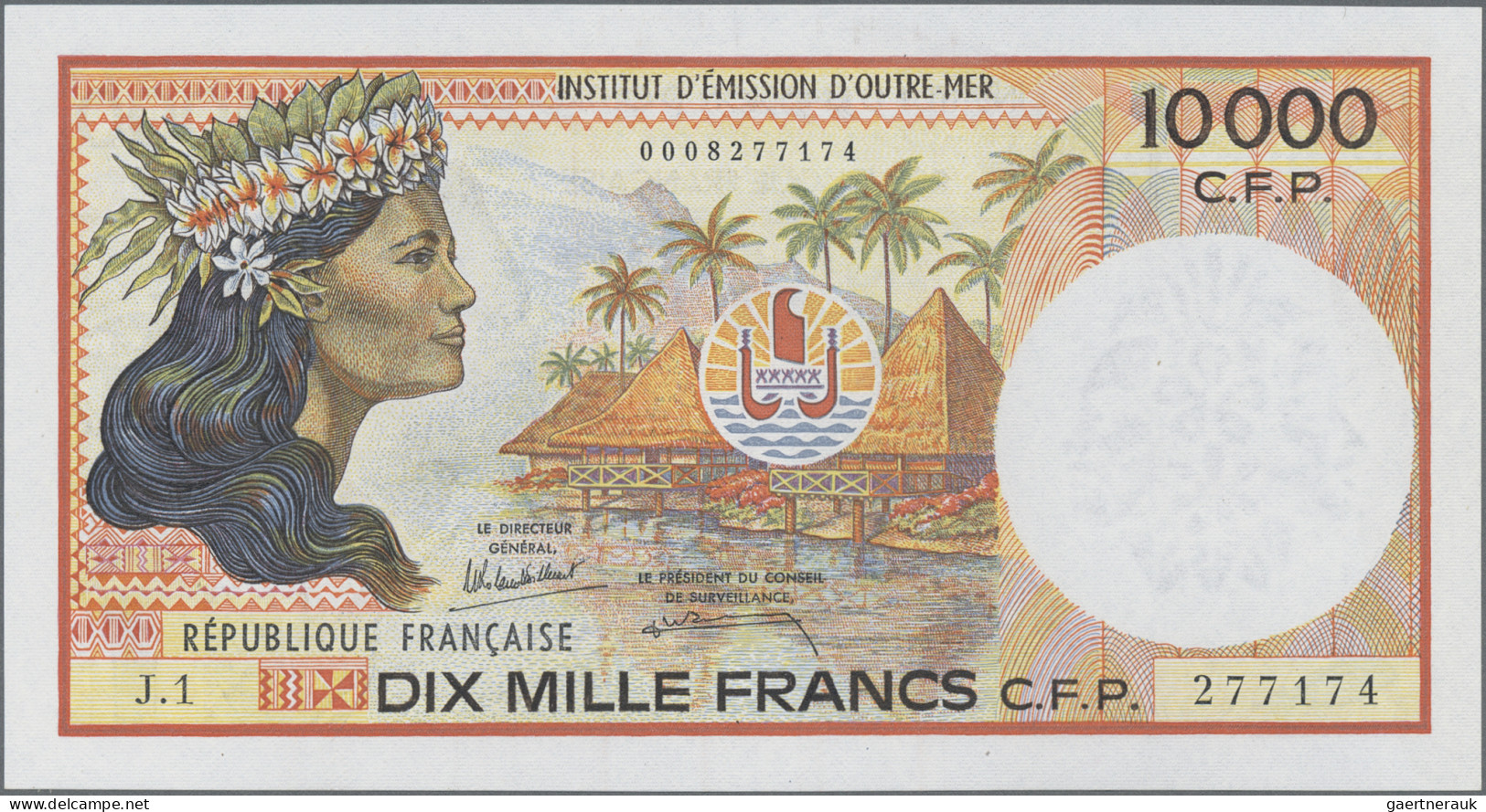 French Pacific Territories: Institut D'Émission D'Outre-Mer, 10.000 Francs ND(19 - Territoires Français Du Pacifique (1992-...)