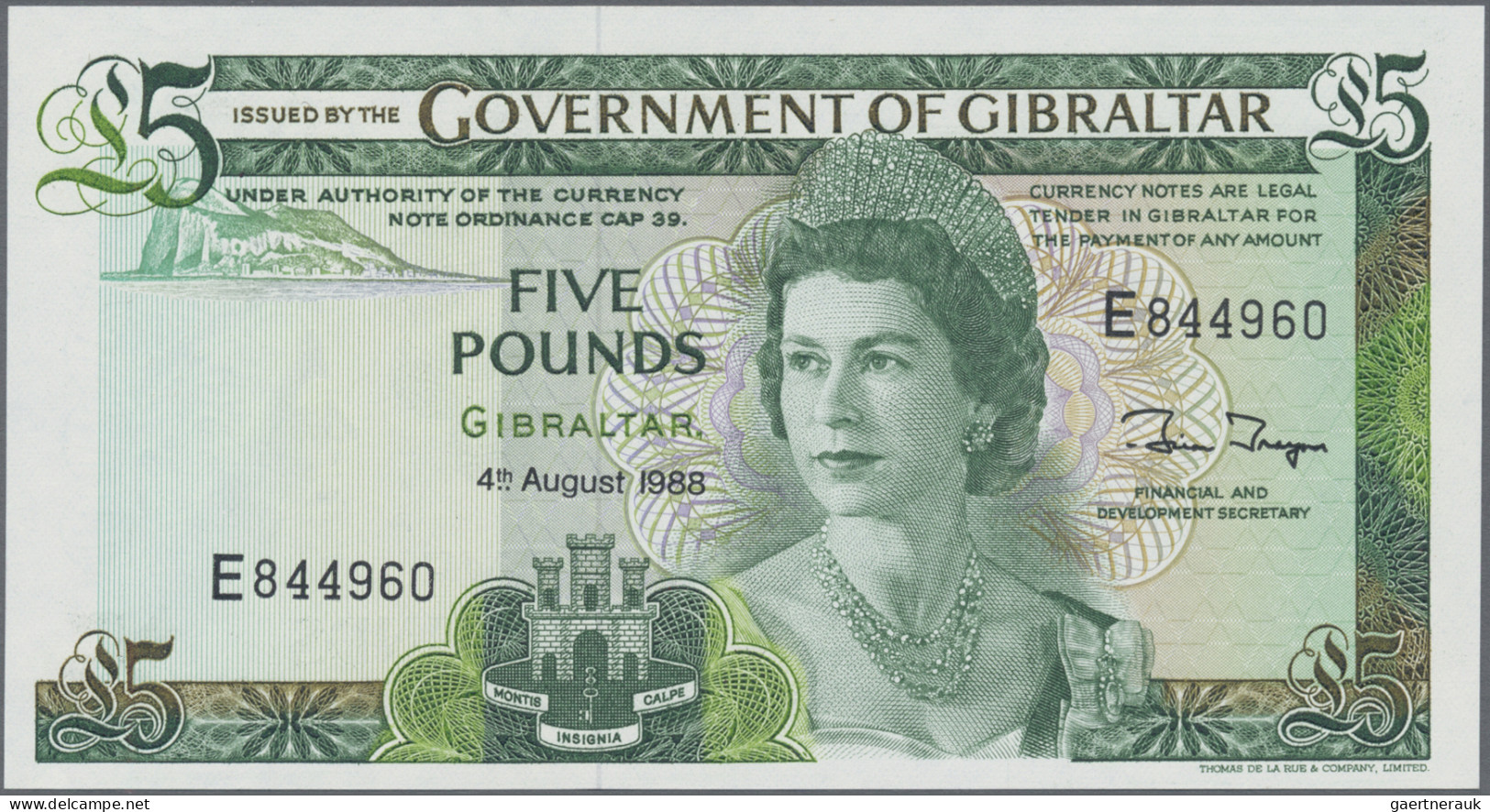 Gibraltar: Government Of Gibraltar, Set With 3 Banknotes, 1986-1988 Series, With - Gibraltar