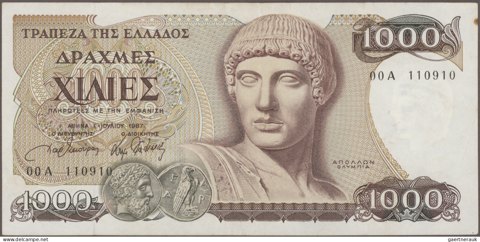 Greece: Bank Of Greece, Lot With 13 Banknotes, 50 – 10.000 Drachmai 1964-1997, P - Grèce