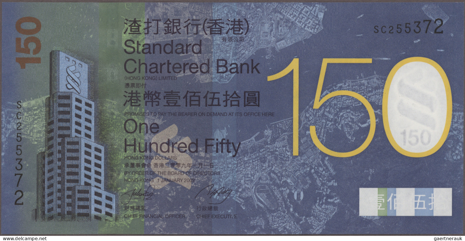 Hong Kong: The Standard Chartered Bank Of Hong Kong, 150 Dollars 1st January 200 - Hong Kong