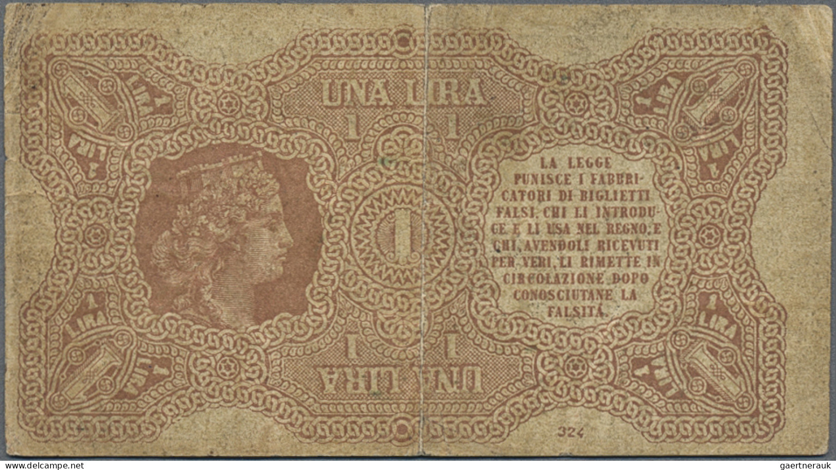 Italy: Regno d'Italia, State & Treasury Notes, lot with 25 banknotes, series 187