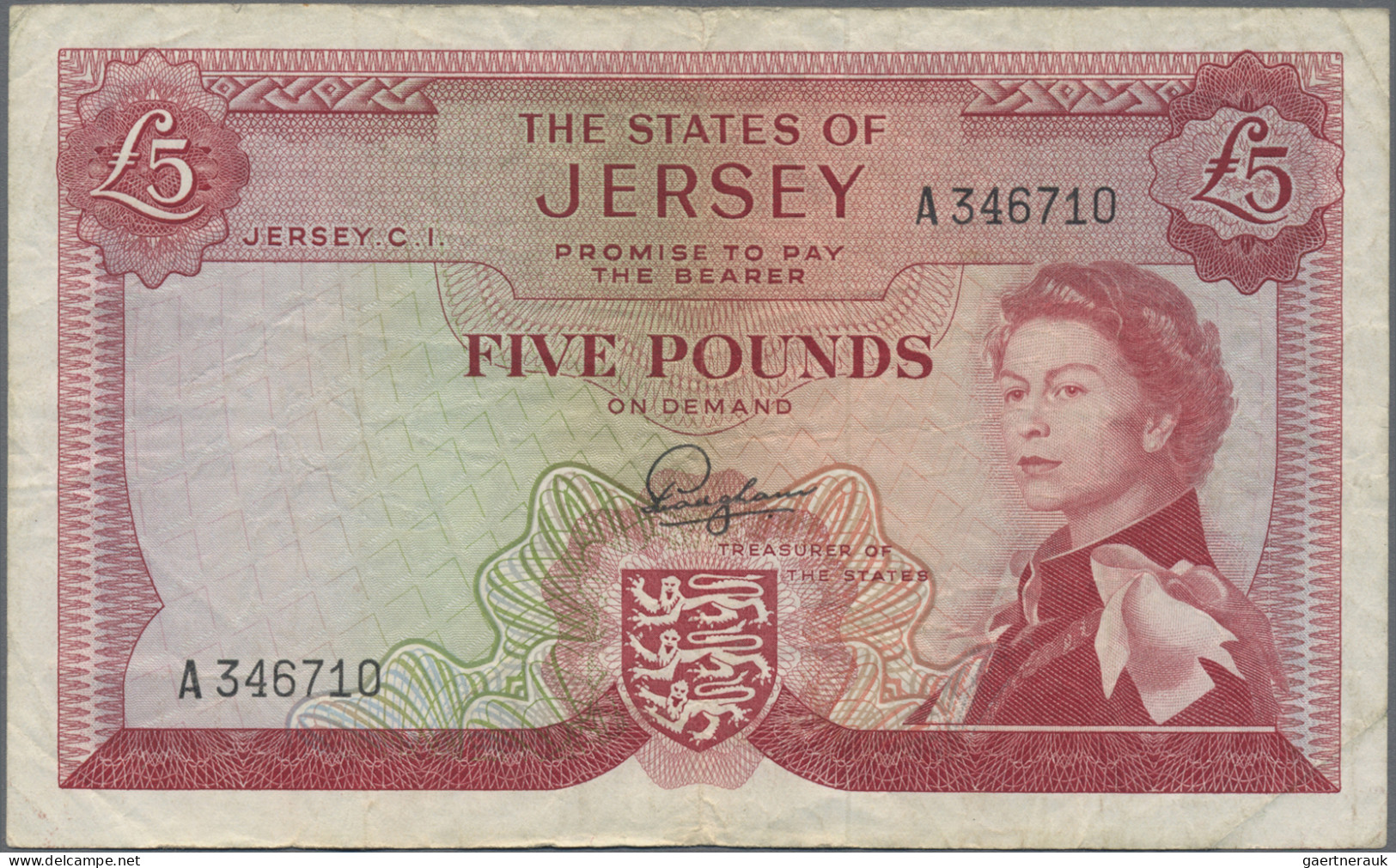 Jersey: The States Of Jersey, Lot With 4 Banknotes, 1963-1972 Series, With 10 Sh - Autres & Non Classés