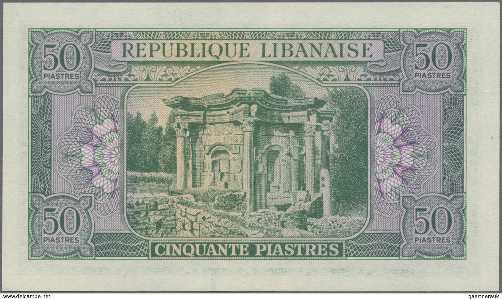 Lebanon: République Libanaise, Set With 6 Banknotes, 1944-1950 Series, With 5 An - Líbano