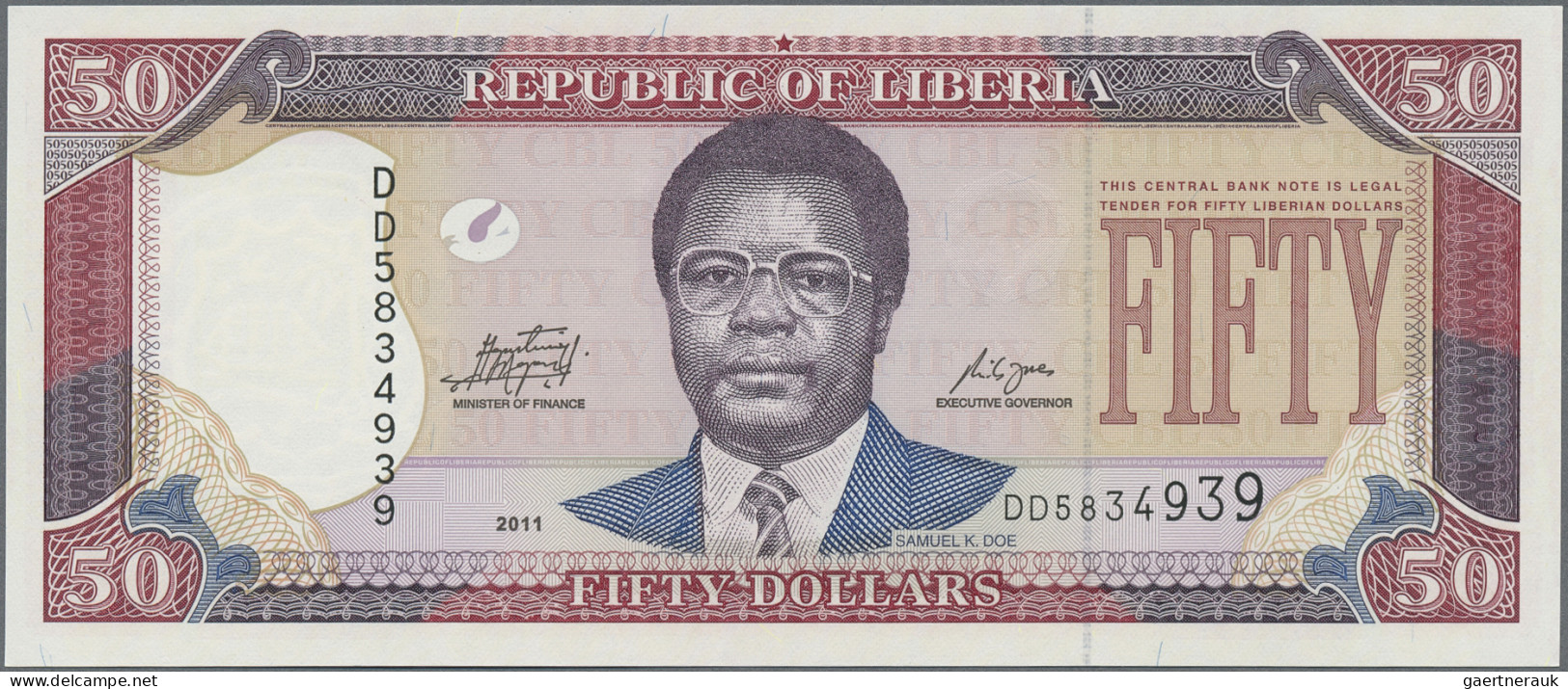 Liberia: National Bank Of Liberia, Lot With 13 Banknotes, 1991-2011 Series, 5-10 - Liberia