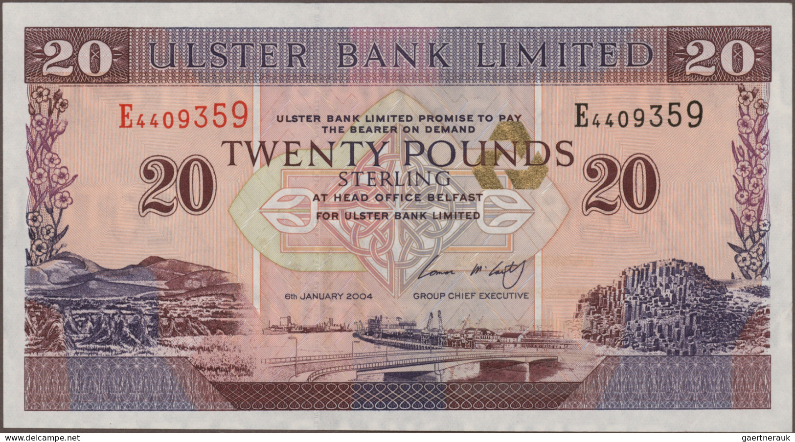 Northern Ireland: Ulster Bank Limited, Lot With 6 Banknotes, 1939-2012 Series, W - Other & Unclassified