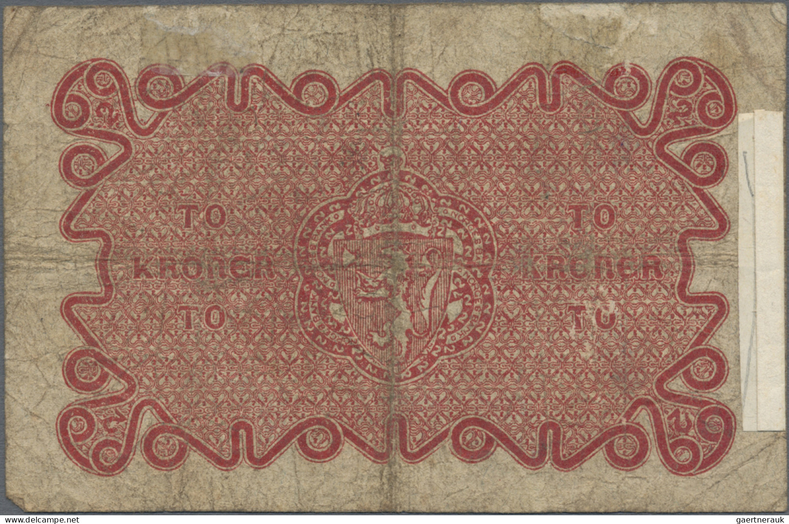 Norway: Norges Bank, lot with 7 banknotes, 1917-1967 series, with 2x 1, 2x 2, 5