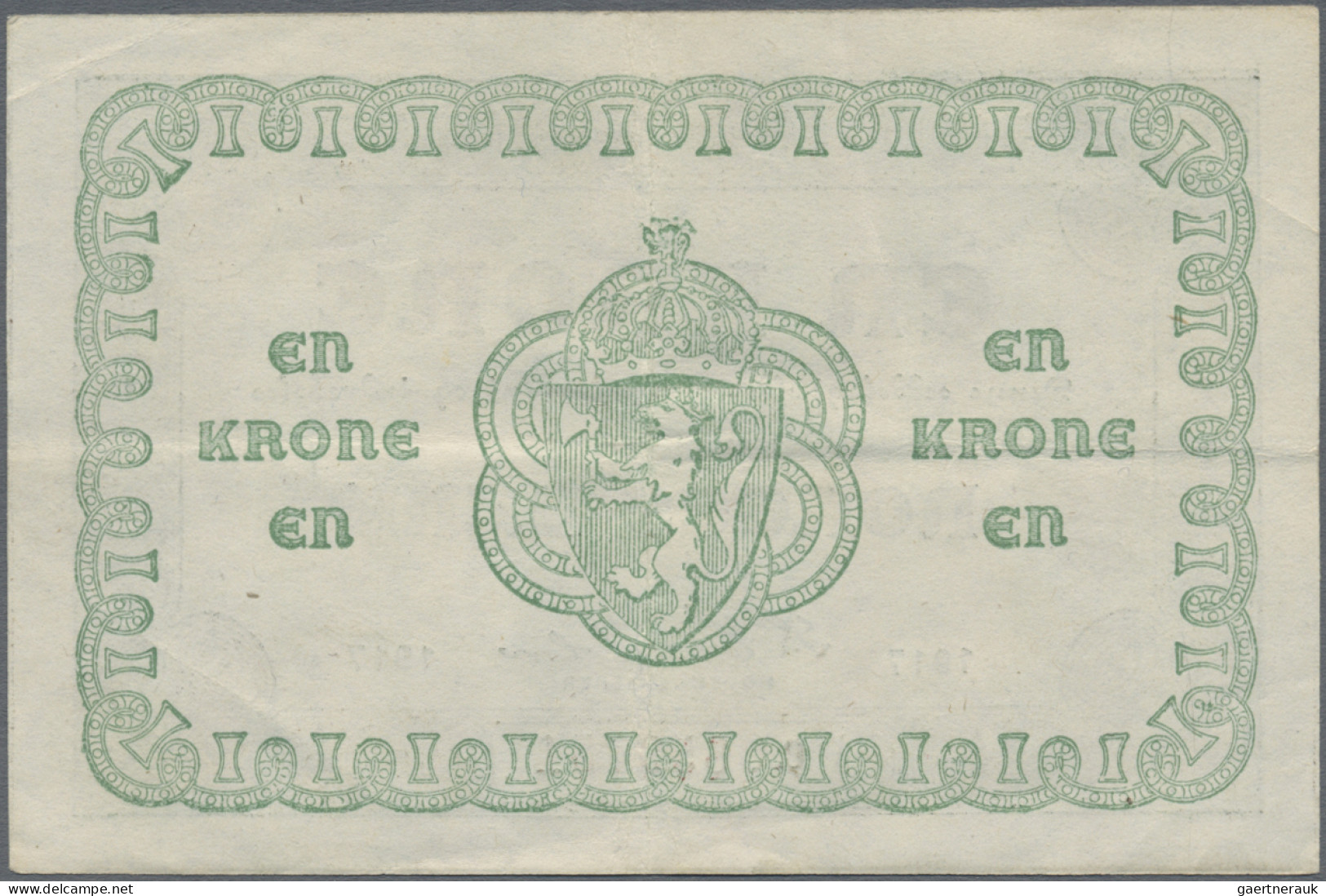Norway: Norges Bank, lot with 7 banknotes, 1917-1967 series, with 2x 1, 2x 2, 5