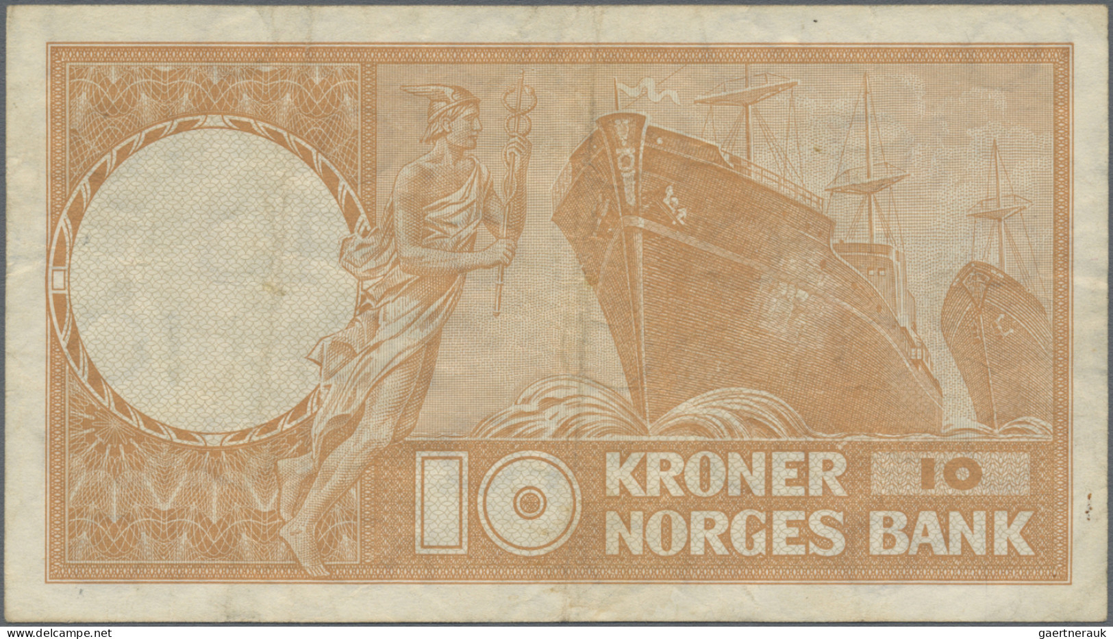 Norway: Norges Bank, lot with 7 banknotes, 1917-1967 series, with 2x 1, 2x 2, 5