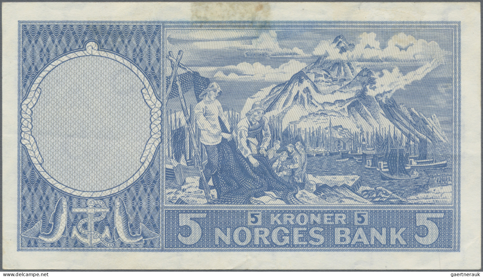 Norway: Norges Bank, lot with 7 banknotes, 1917-1967 series, with 2x 1, 2x 2, 5