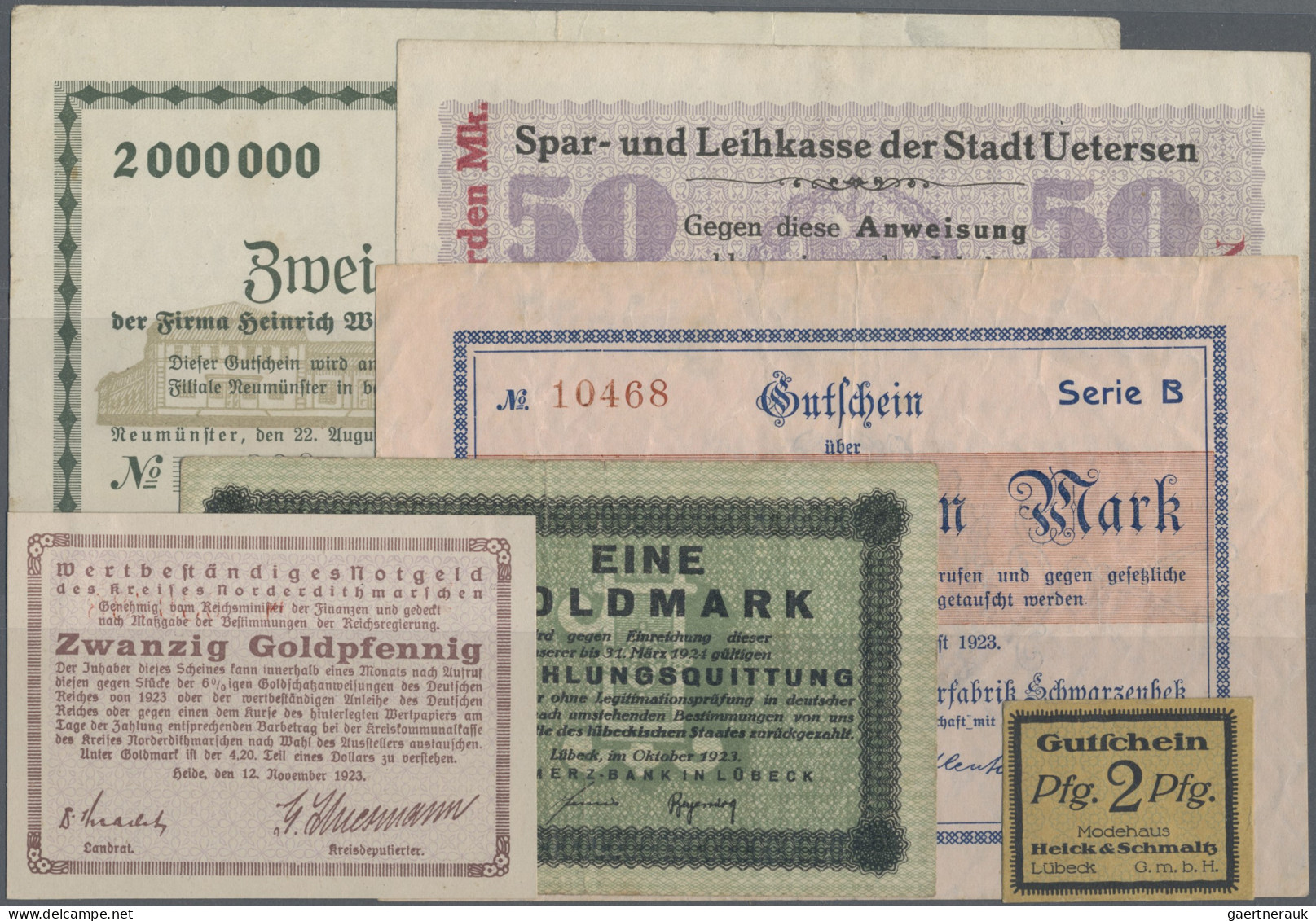 Deutschland - Notgeld - Schleswig-Holstein: Gehaltvoller Doublettenposten Von 30 - [11] Local Banknote Issues