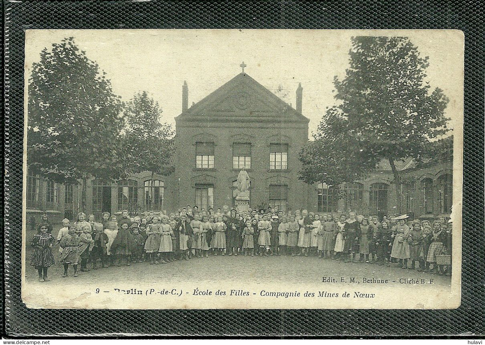 62  BARLIN - ECOLE DES FILLES - COMPAGNIE DES MINES DE NOEUX (ref A7335) - Barlin