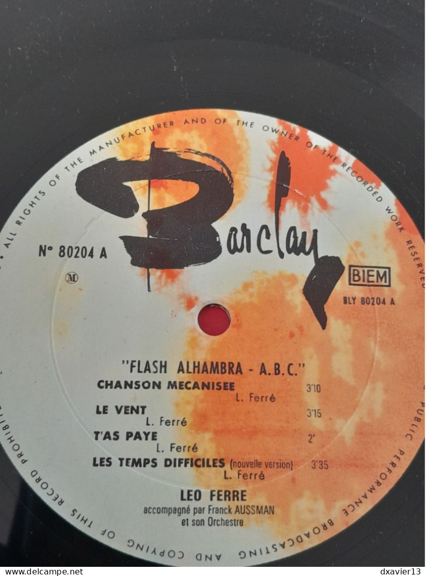 33T -  Leo Ferre ‎– Flash ! Alhambra A.B.C. - Disco & Pop