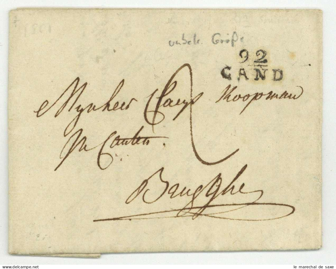 92 GAND De Taille Inconnue 1801 Pour Bruges Brugge - 1792-1815: Conquered Departments