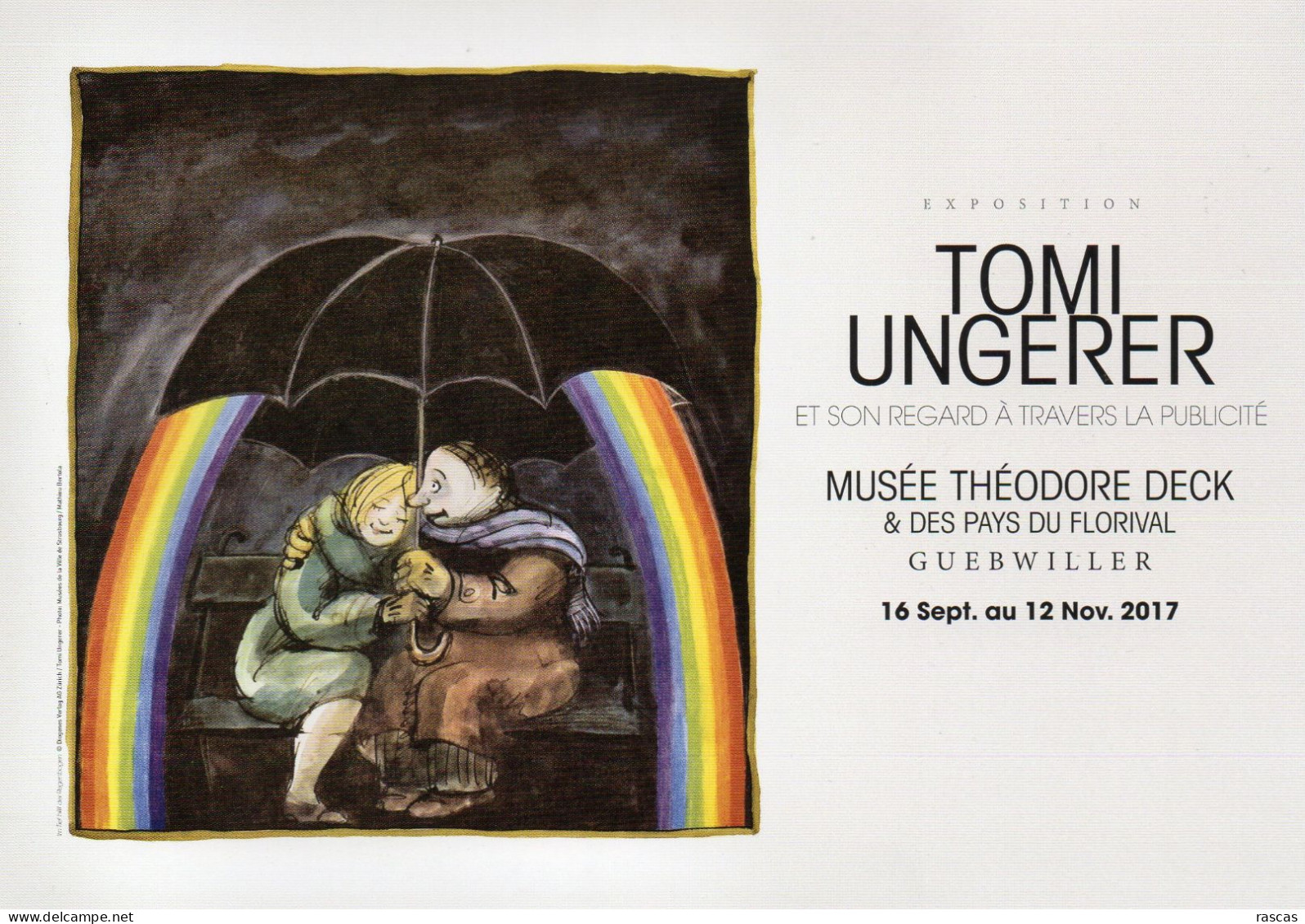 CPM GRAND FORMAT 1 - EXPOSITION TONI UNGERER ET SON REGARD A TRAVERS LA PUBLICITE - MUSEE THEODORE DECK - GUEBWILLER - Ungerer