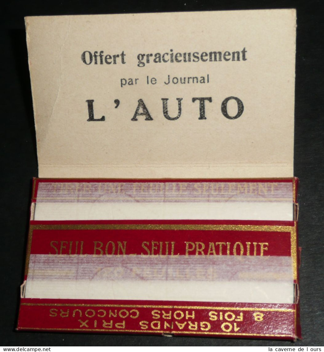 Rare Ancien Paquet De Papier à Rouler Cigarettes, Braunstein Frères Zig-Zag L'Auto Journal, Rouge - Autres & Non Classés