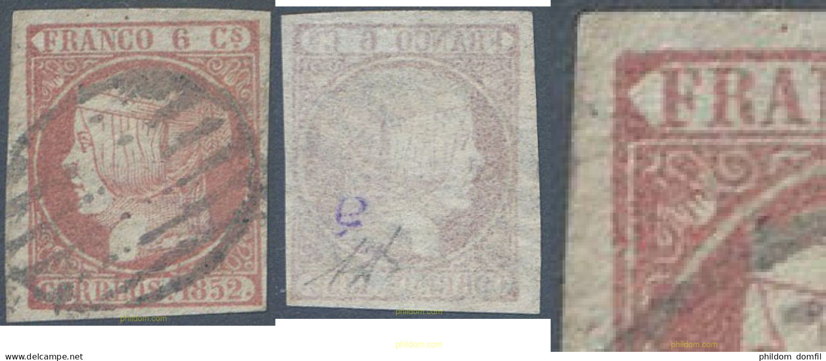 650785 USED ESPAÑA 1852 ISABEL II - Unused Stamps