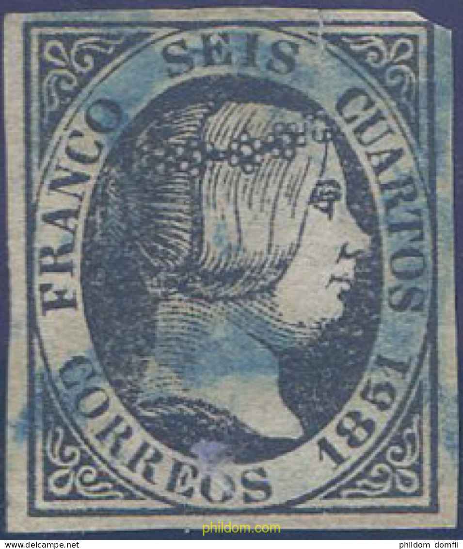 321621 USED ESPAÑA 1851 ISABEL II - Unused Stamps