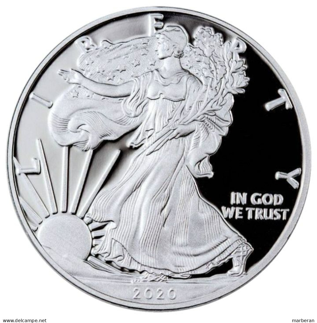 DOLAR DE PLATA AMERICAN EAGLE CALIDAD PROOF 2020 DE 1 ONZA. - Ohne Zuordnung