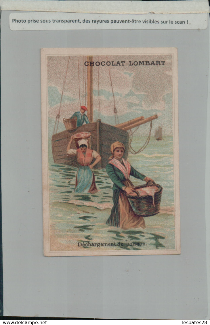 Chromo Chocolat Lombart Déchargement Du Poisson  - Au Fidèle Berger  - (2024 Jan-13 Boite C) - Lombart