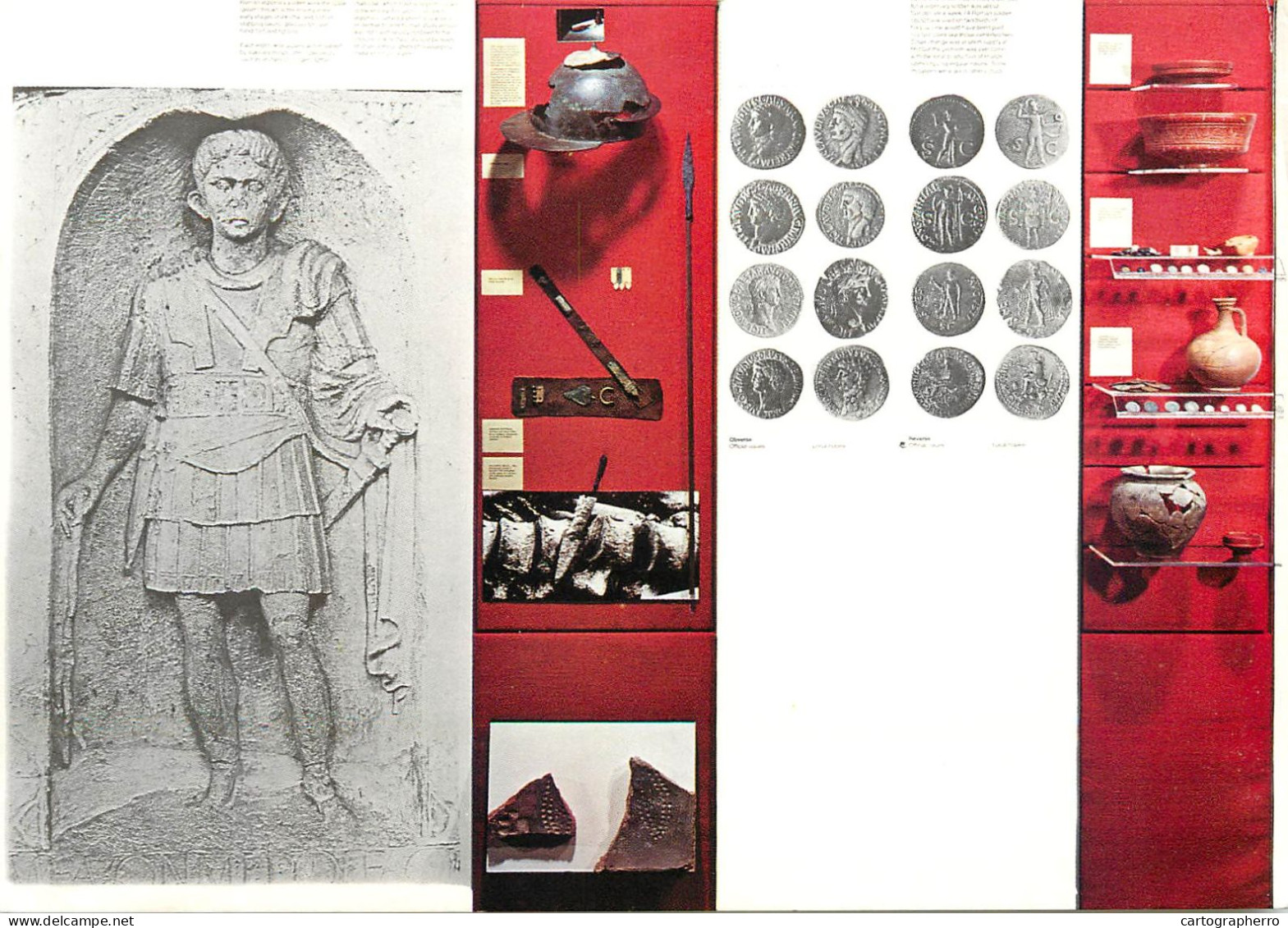 Fine Arts Postcard Fishborne Roman Palace Display Of Military Equipment Coins And Pottery - Collections & Lots