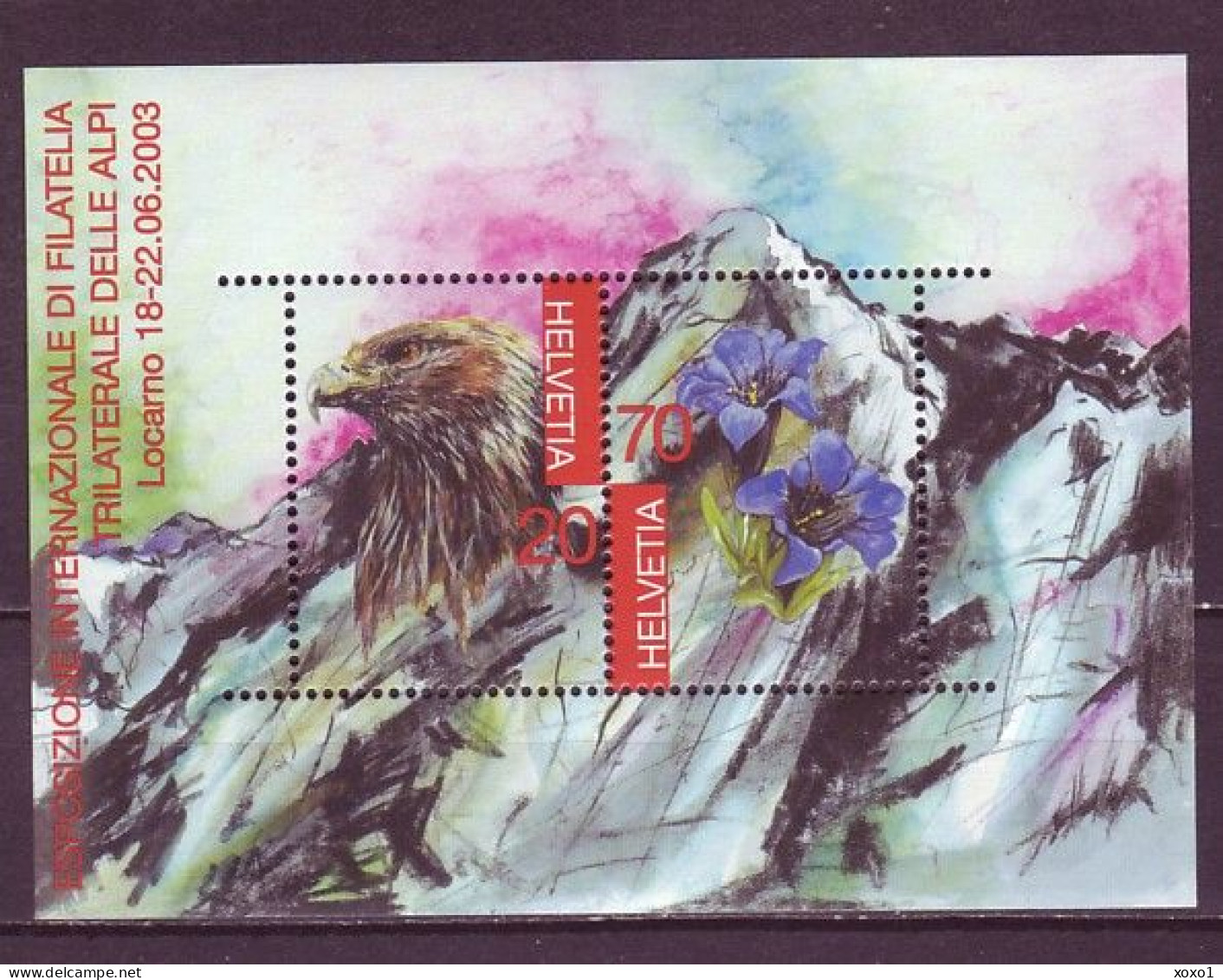Switzerland 2003 MiNr. 1836 - 1837 (Block 33) Mont Dolent France–Switzerland–Italy Border Triangle S\sh MNH** 2.00 € - Montagne