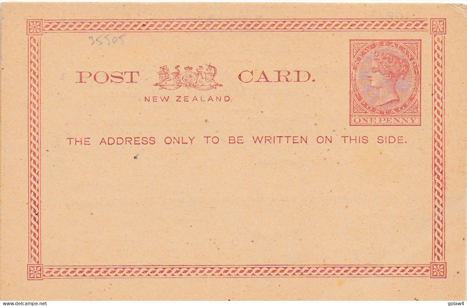 35505# NEW ZELAND CARTE POSTALE ENTIER POSTAL REPIQUE IN BANKRUPTCY CORKILL GANZSACHE STATIONERY PRIVATE IMPRINT - Ganzsachen