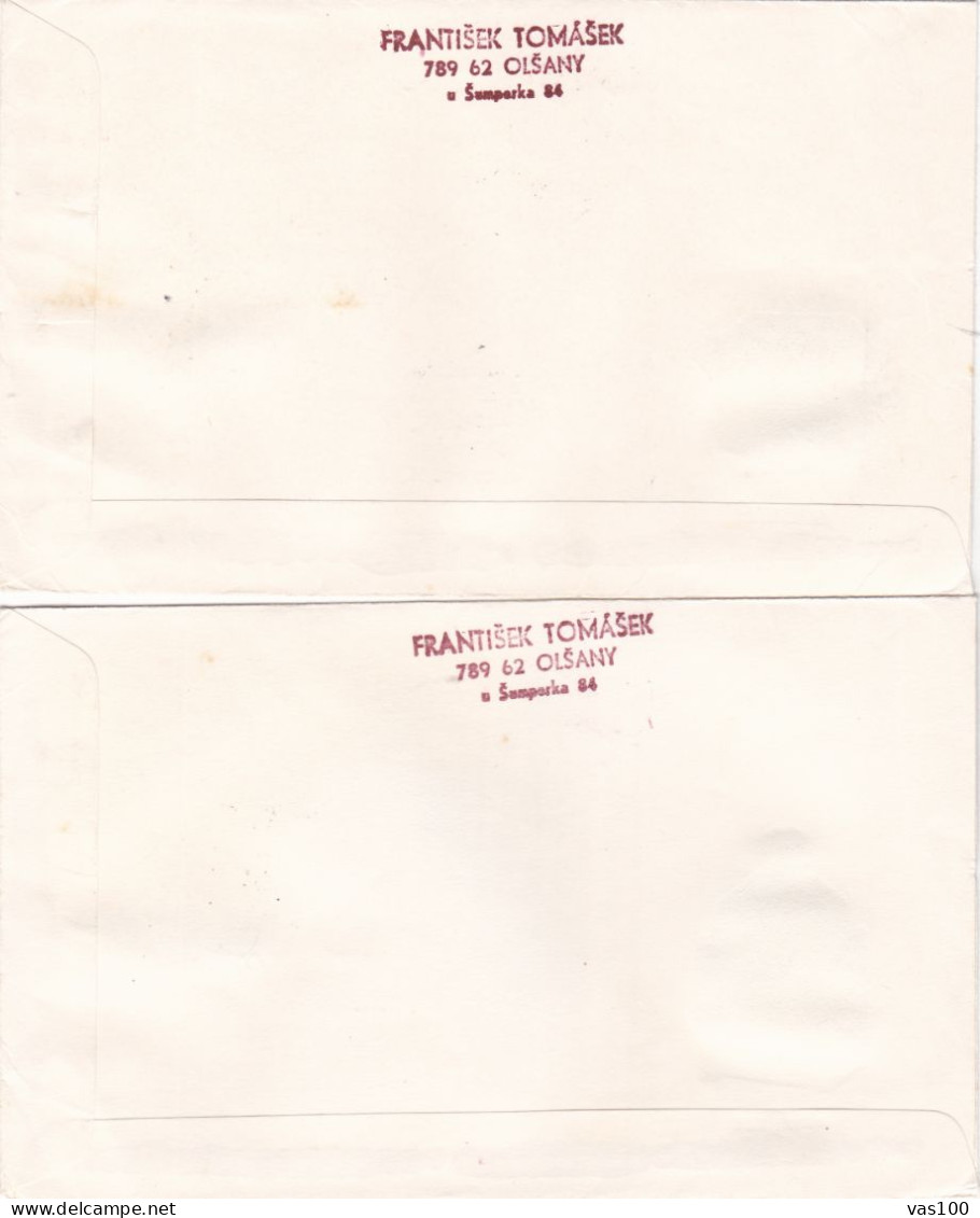 THE CLOCK MUSEUM  1979 COVERS 2  FDC  CIRCULATED  Tchécoslovaquie - Briefe U. Dokumente