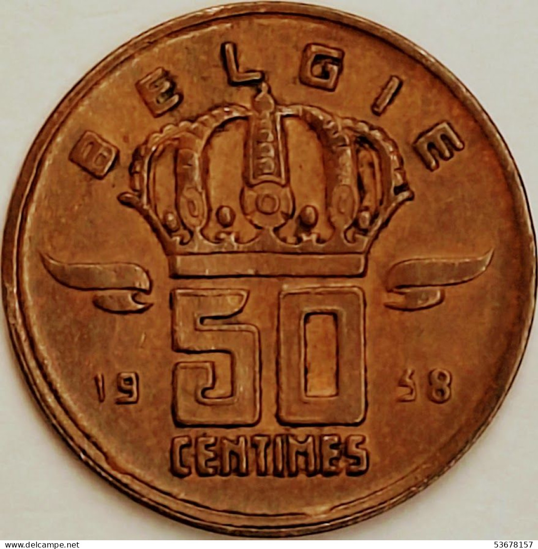 Belgium - 50 Centimes 1958, KM# 149.1 (#3096) - 50 Cent