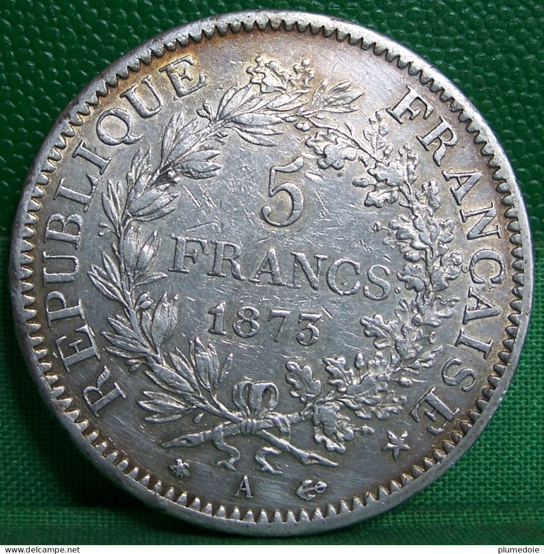 MONNAIE  5 FRANCS  HERCULE 1873 A PARIS   Argent  III ème  REPUBLIQUE   FRANCE OLD SILVER COIN - 5 Francs