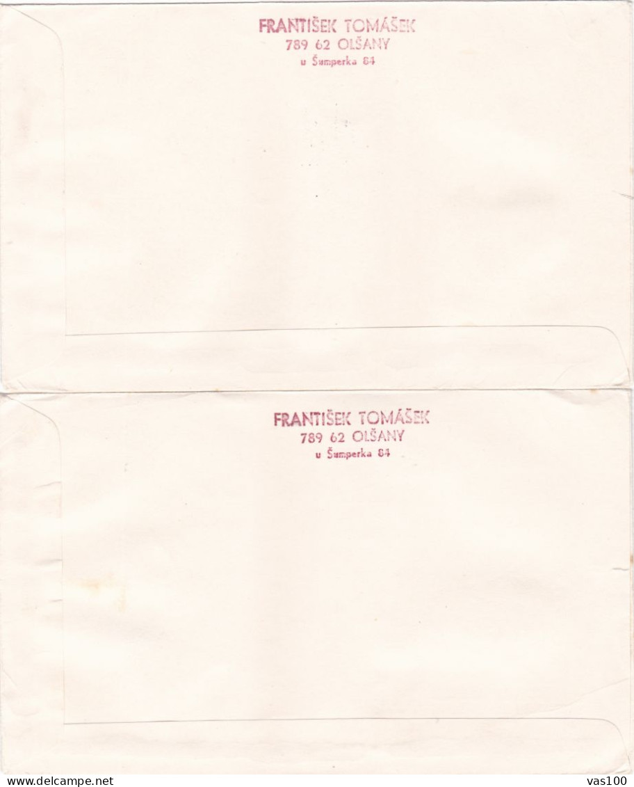 ARCHITECTURE 1978 COVERS 2 FDC CIRCULATED Tchécoslovaquie - Cartas & Documentos