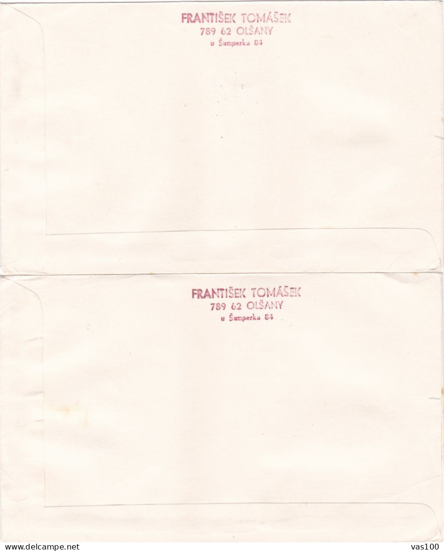 ARCHITECTURE 1978 COVERS 2 FDC CIRCULATED Tchécoslovaquie - Covers & Documents