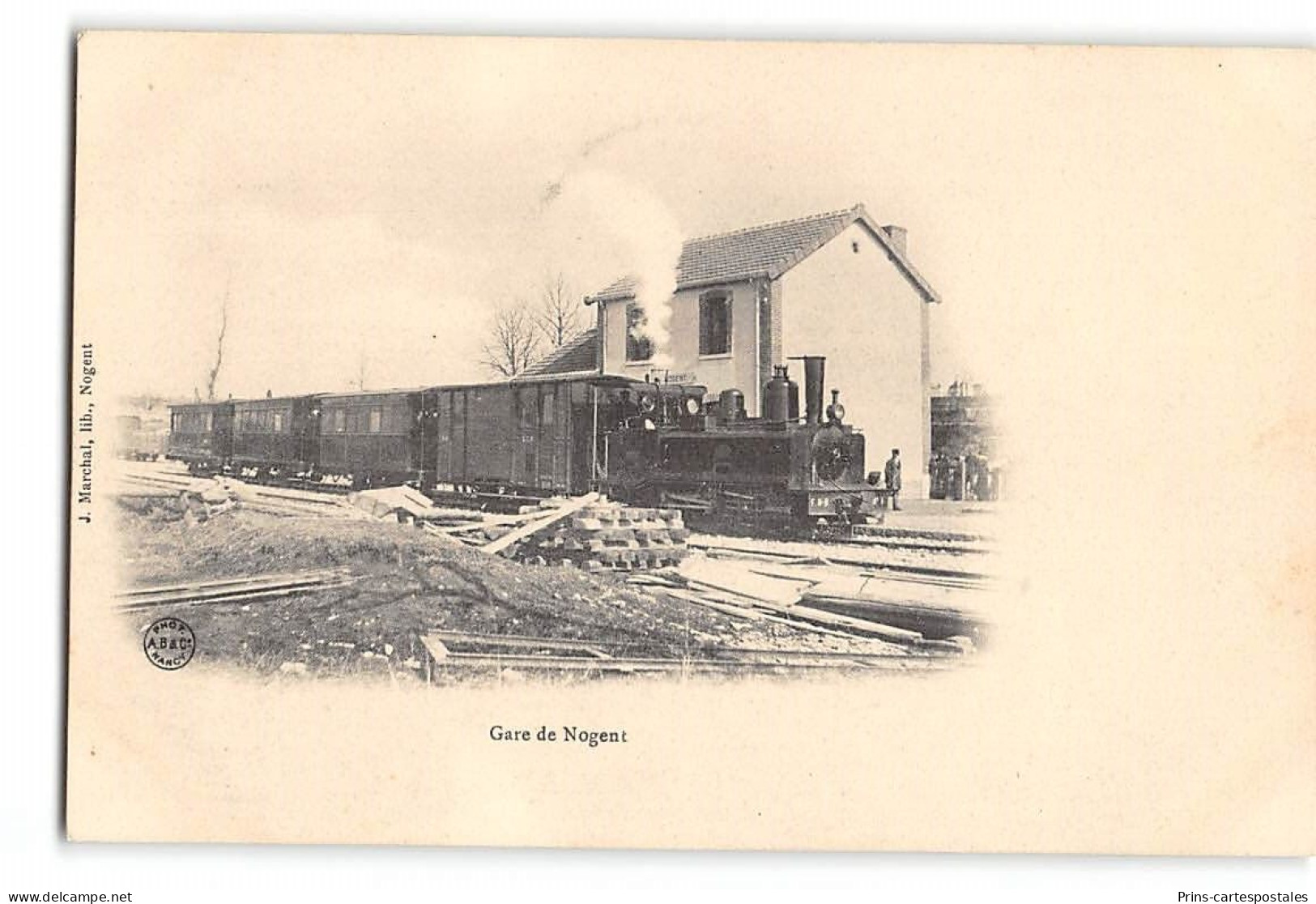 CPA 52 Nogent La Gare Et Le Train Tramway - Nogent-en-Bassigny