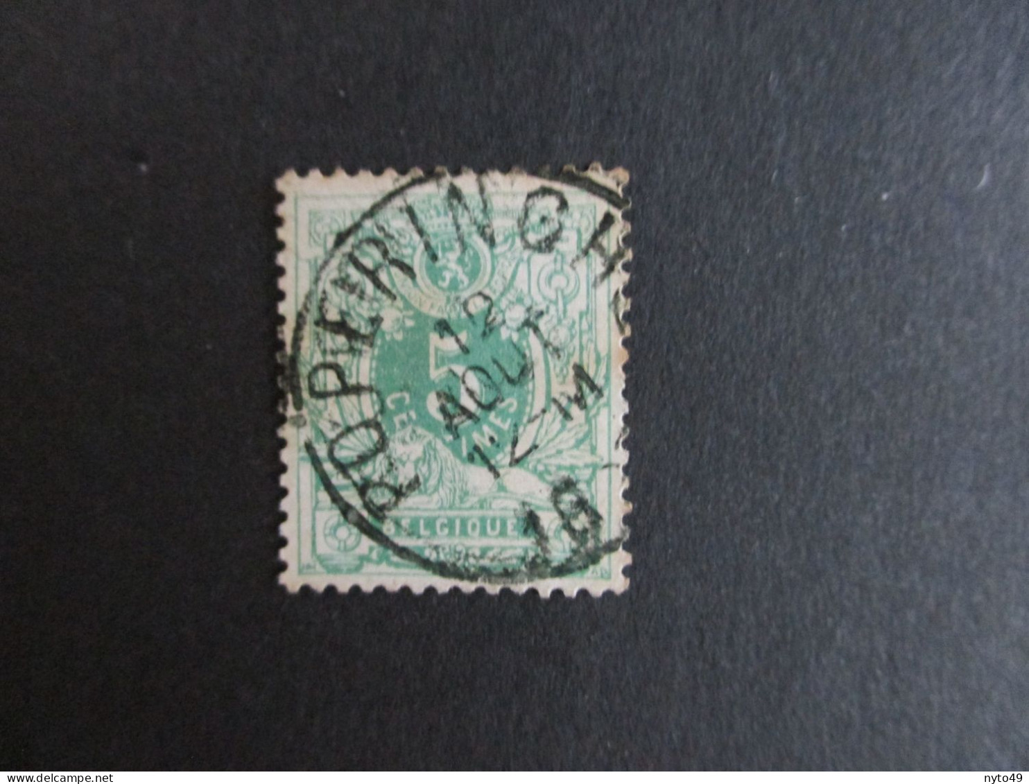 Nr 45 - Centrale Stempel Poperinghe - 1869-1888 Lion Couché (Liegender Löwe)