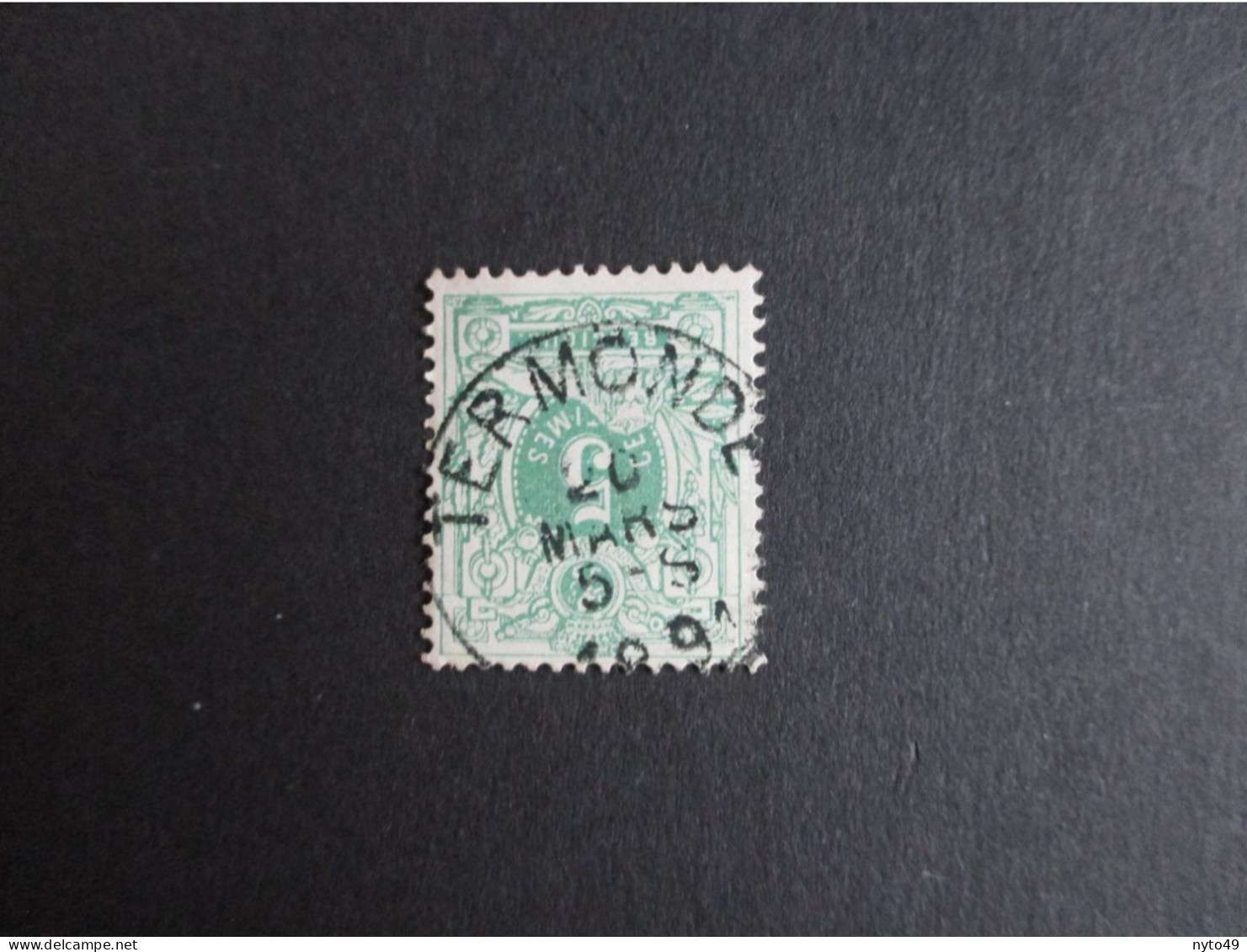 Nr 45 - Centrale Stempel Termonde - 1869-1888 Lion Couché (Liegender Löwe)