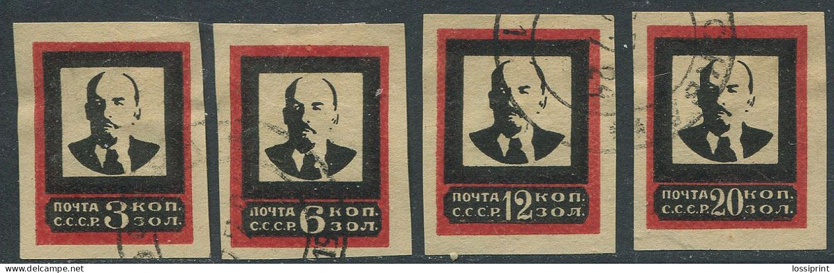 Soviet Union:Russia:USSR:Used Stamps Serie V.I.Lenin, 21x26,5cm, 1924 - Used Stamps