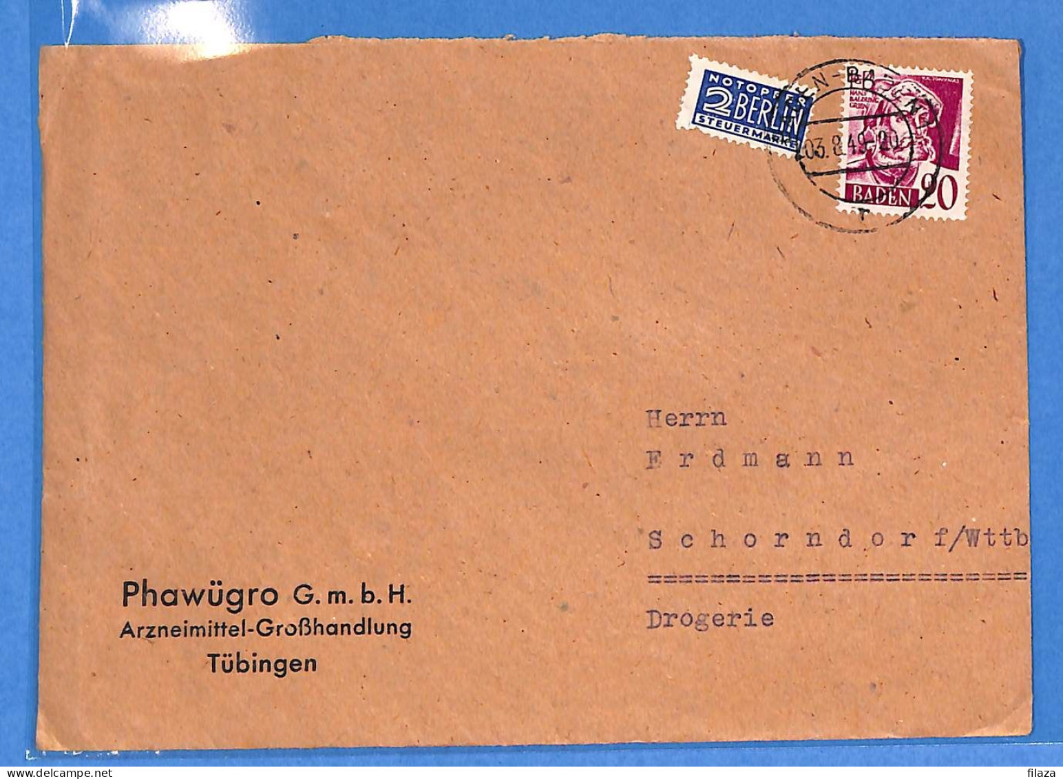 Allemagne Zone Française 1949 - Lettre De Baden-Baden - G27516 - Bade