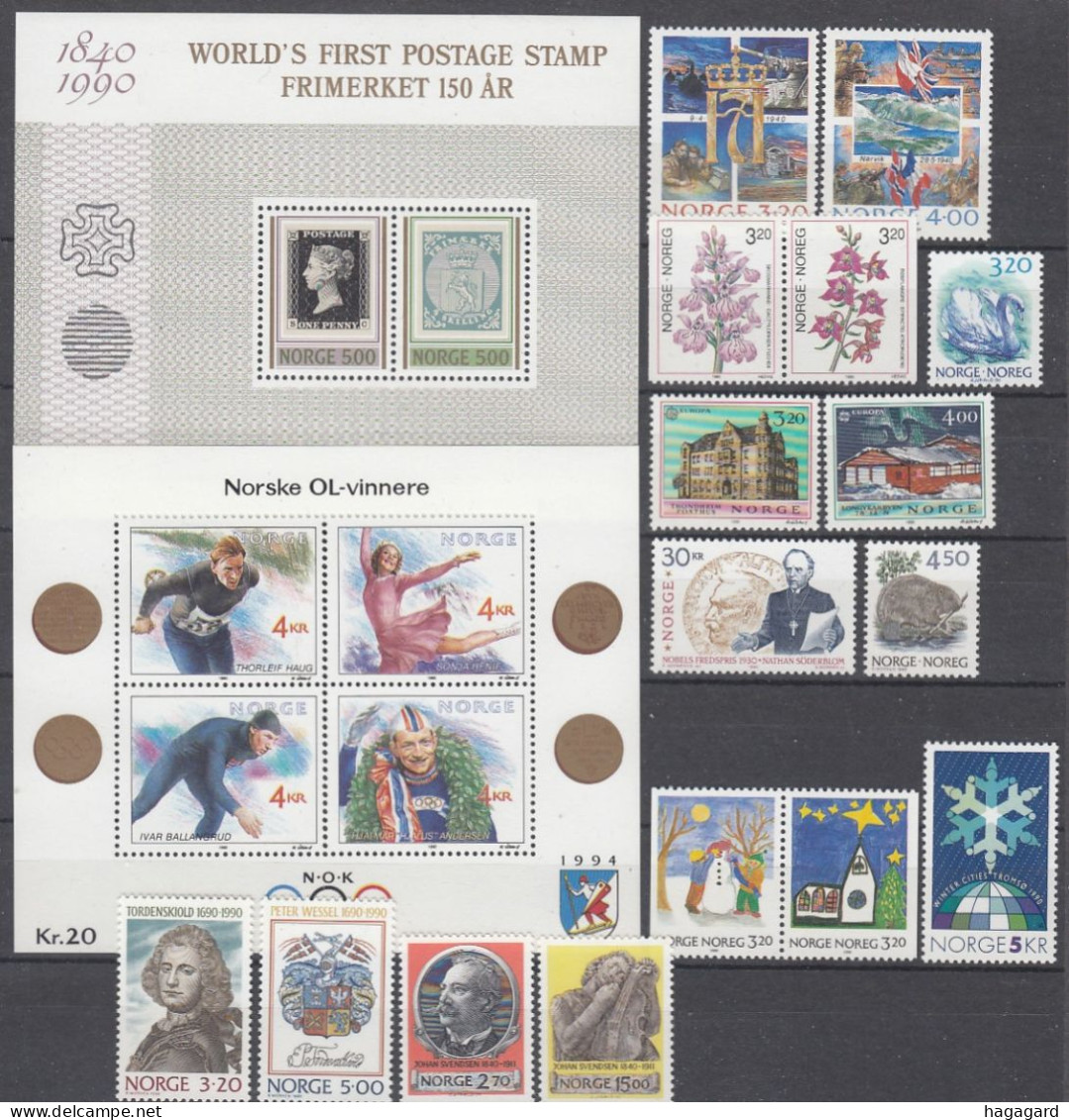 A1981. Norway 1990. Year Set. MNH(**) - Années Complètes