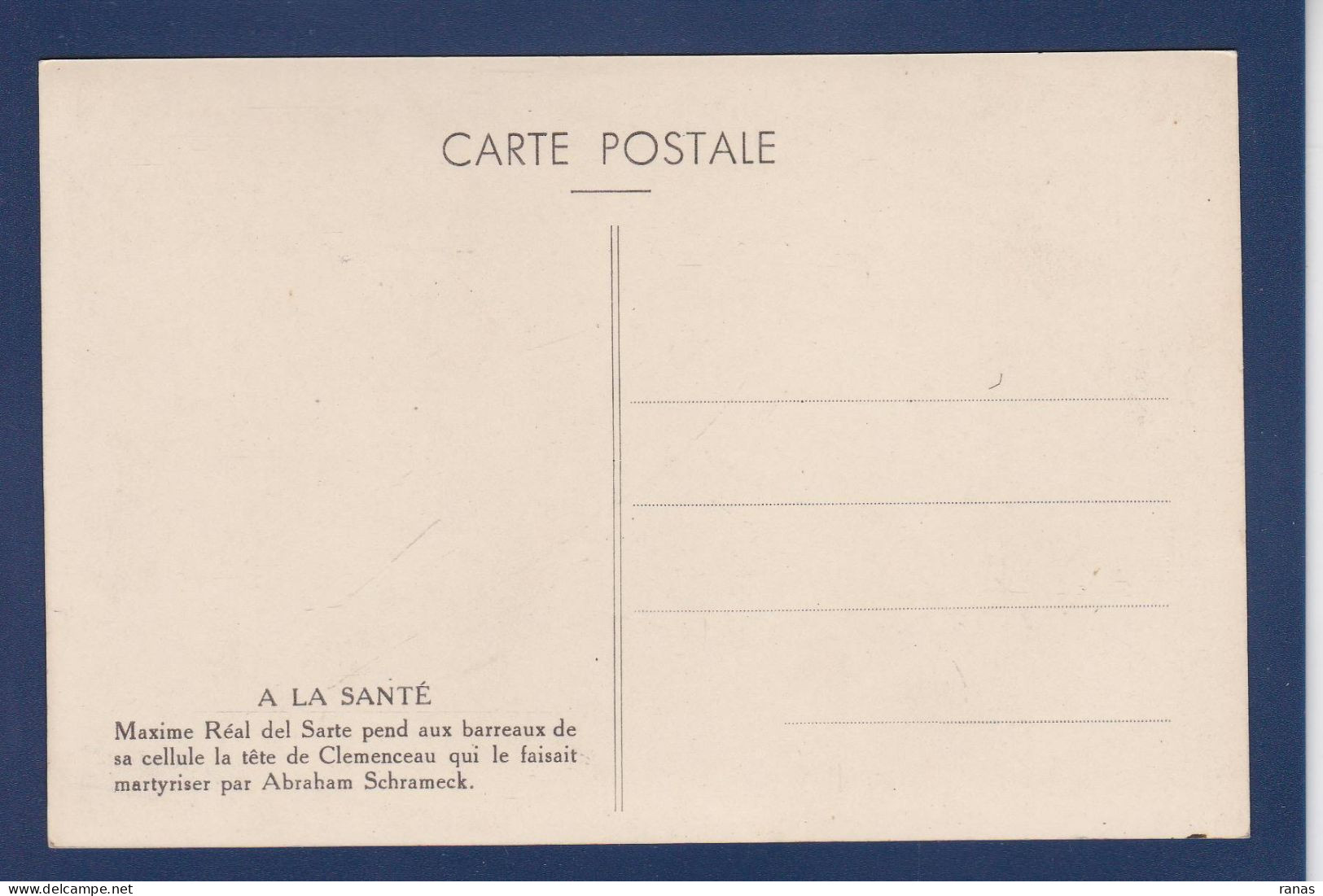 CPA Action Française Camelots Du Roi Non Circulé Voir Scan Du Dos Clemenceau - Partis Politiques & élections